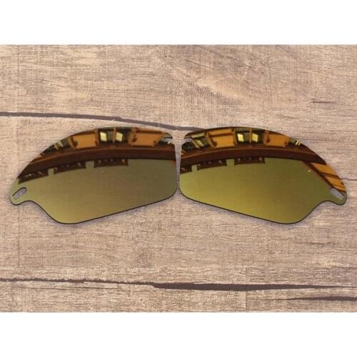 Vonxyz Bronze Mirror Polarized Replacement Lenses for-Oakley Fast Jacket Frame
