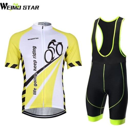 WEIMOSTAR Men Cycling Jersey Breathable Youth Racing Sport Bike Jerseys Ropa Ciclismo Summer Short Sleeve MTB Pad Shorts Set