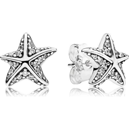 High Quality 925 Silver Starfish Earrings Are Suitable For Ladies To Wear Original Diy Jewelry