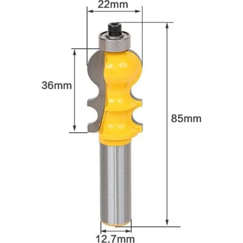 1pcs 12.7mm Shank Carbide Molding Router Bit Trimming Wood Milling Cutter for Woodwork Armrest Cutter Power Tools Blue CNC