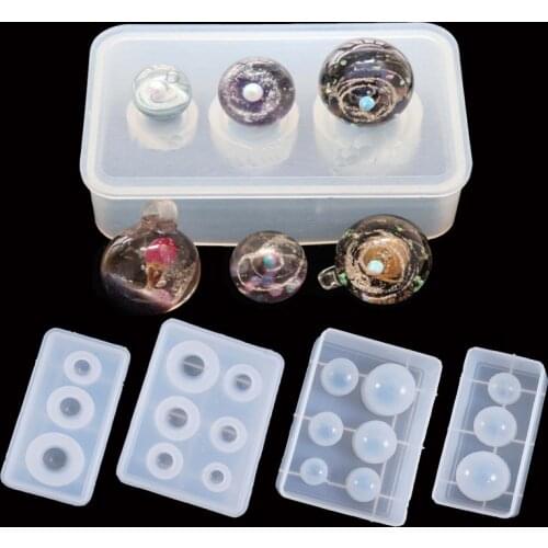 1PC Different Sizes Universe Ball Shpe Type Epoxy Resin Molds for Jewelry Pendant Silicone Jewelry Tools