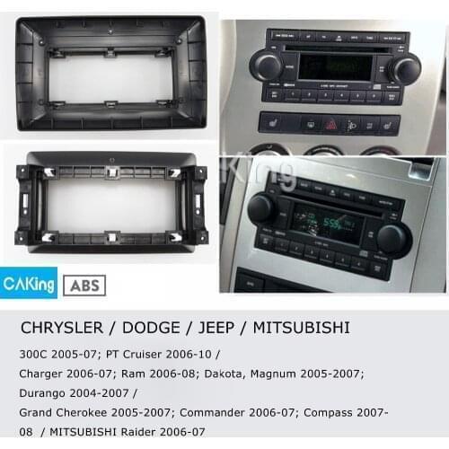 10.1 inch Car Fascia Panel for JEEP Grand Cherokee 2005-2007; Commander 2006-07 DVD GPS Navigation Facia Dash Mount Kit Plate