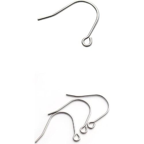 100pcs/lot 16mm*13mm stainless steel Ear hook Open Melon Seed Button For DIY Necklace Bracelet Fashion Jewelry Making Findings