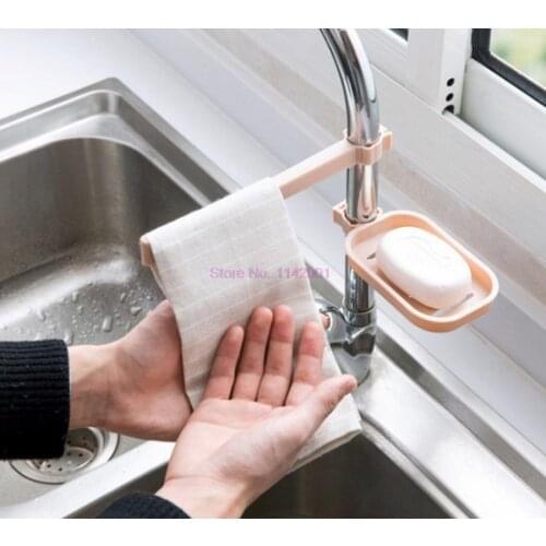 100pcs Sink Hanging Storage Holder Sponge Bathroom Kitchen Faucet Clip Dish Cloth Clip Shelf Drain Dry Towel Organizer