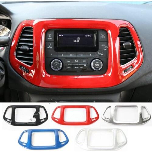 5 Color For Jeep Compass 2017+ 3.5 Inch Screen Dashboard Console GPS Navigation Track Screen Panel Frame Trim