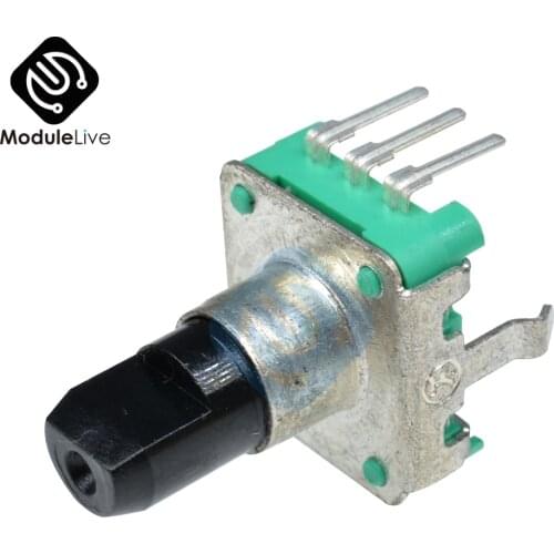5PCS Rotary Encoder EC12 Switch Audio Digital Potentiometer 15mm Handle DC 5V 10mA 360 Degree Angle 20 Pulse Microcontroller