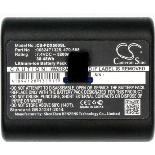 Cameron Sino 5200mAh battery for FLUKE DSX Versiv 5000 CableAnalyzer Versiv 06824T1325 479-568 MBP-LION