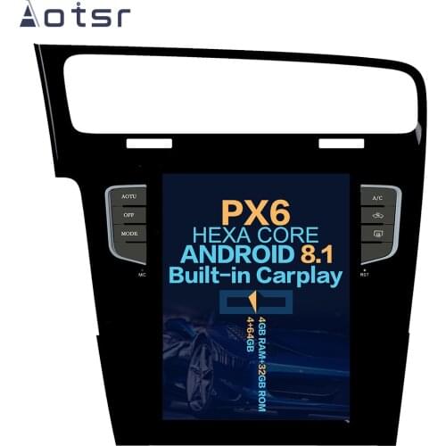Aotsr Tesla 10.4“ Vertical screen Android 8.1 Car DVD Multimedia player GPS Navigation For Volkswagen GOLF 7 2012-2018 carplay