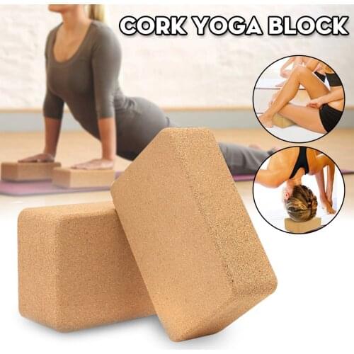High Density Cork Yoga Block Pilates Brick Fitness for Exercise Workout Fitness Training Block Brick 16.5cm x 24cm x 9cm