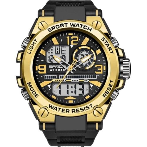 Dual Time Zone Digital Watch Men Fashion Sport Watches Waterproof Led Electronic Military Wristwatches for Men Relogio Masculino