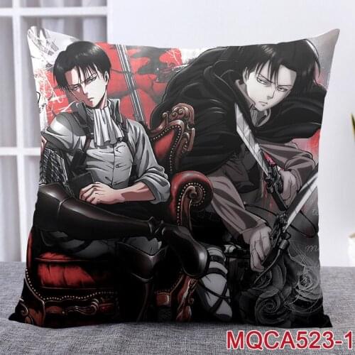 45X45CM Anime Attack on Titan Pillow Case Attack on Titan Dakimakura Case 3D Double Sided Print Pillowcase Decorative Cover TK