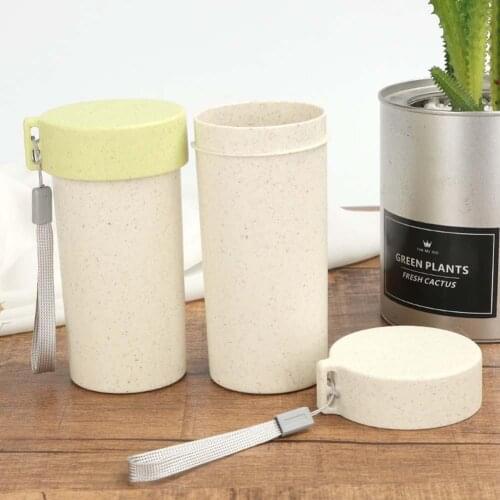 300ml Travel Portable Eco-friendly Wheat Straw Coffee Tea Mug Cup Water Bottle