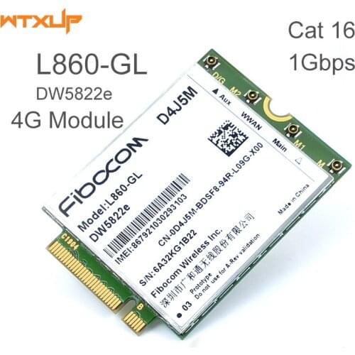 DW5822e L860-GL D4J5M 4G Module 1Gbps Cat16 4G Card 4G module M.2 For dell Inspiron 7490 Laptop notebook