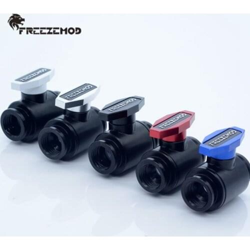 FREEZEMOD computer pc water cooler fitting drain valve double inner teeth G1/4 stop valve. FM-YGNSB