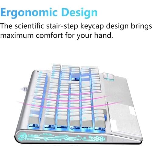 X1000 Gaming Keyboard Metal Panel USB Wried,Mechanical feel, LCD Backlit Keyboard For Computer,Home ,Office