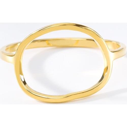 Dainty Skinny Ring For Women Rose Gold Stainless Steel Bague Minimalist Circle Skinny Ring Best Friend Gift