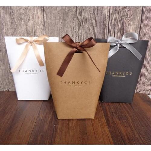 Exquisite Merci Box French Thanks Paper Fold Gift Boxes Large Size No Ribbon Gifts Candy Packing Bag Wedding Decorations SN928