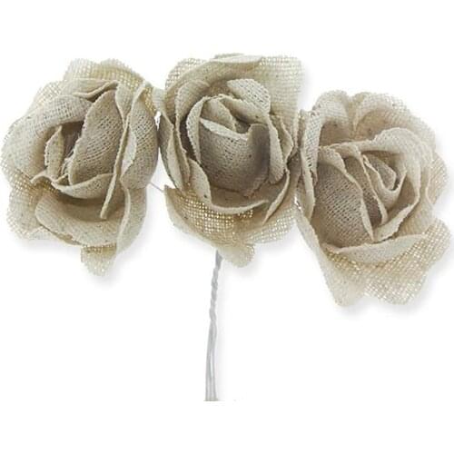 Happy adım3 Bundle (9 Pcs) Linen Fabric Rose Flower wedding bride mariage хна henna