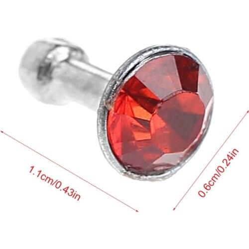 Round Glittering Rhinestone 3.5mm Anti Dust Plug Earphone Stopper For Smart Phone