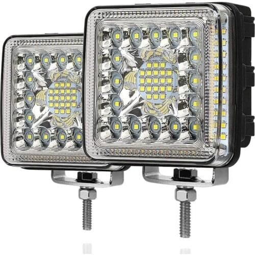 Square Work Light, LED Strip Light, 4-Inch Beam Side Spotlight, with 16 LED Light for Off-Road Truck ATV UTV SUV Tractor