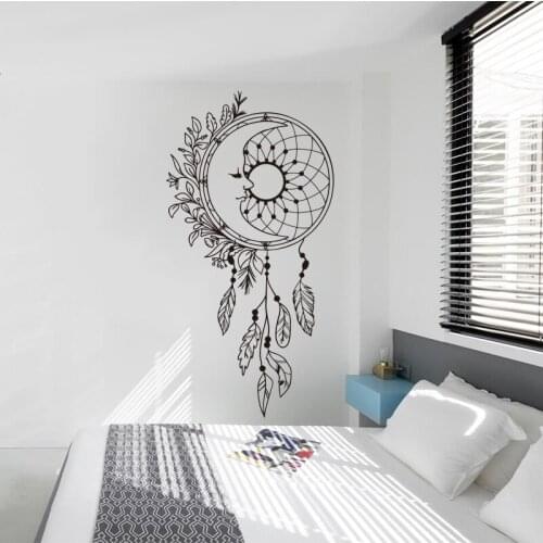 Dreamcatcher Wall Sticker Vinyl Removable Decals Creative Beautiful Flower For Bedroom Living Room House Decor Mural