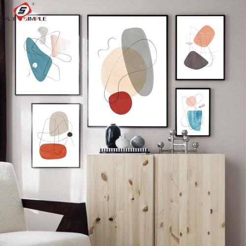 Minimalist Line Art Posters Abstract Geometric Prints Irregular Canvas Painting Nordic Modern Living Room Wall Decor Pictures
