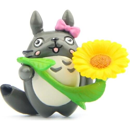 My Neighbor Totoro Kiki Kikis Delivery PVC Cat Action Figure Doll Sunflower Resin Plastic Model