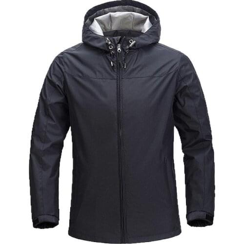 Jacket Mens Autumn Mens Casual Jacket Mens Tooling Jacket Windproof and Rainproof Outdoor Sports Hooded Jacket Men Clothes
