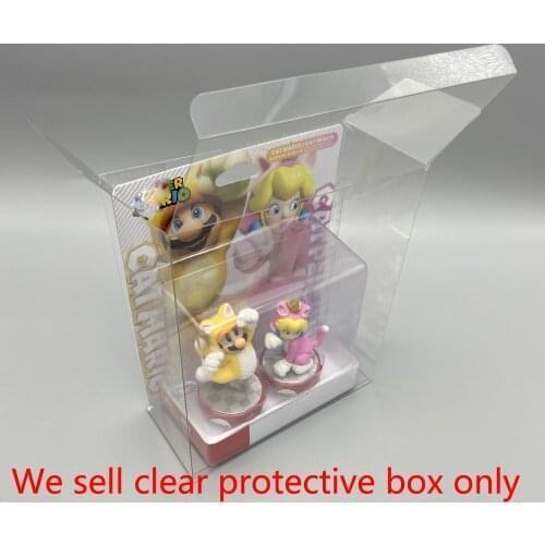 PET protective box For amiibo cat mario cat peach set special transparent display box storage box collection box
