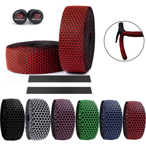 Bike Handlebar Tape Road Bicycle Anti-slip Silica EVA Shock Absorption Handle Bar Tape Cycling Wrap End Plug Bike Accessories