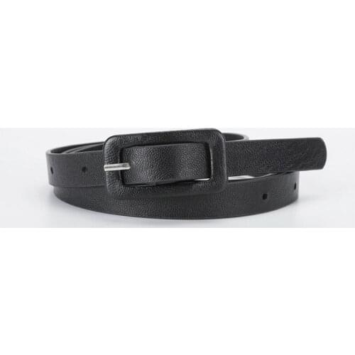 New Candy Color Shiny PU Leather Waist Belt for Women Narrow Thin Belts Waistband Pin Buckle Straps for Dress Dresses Belts