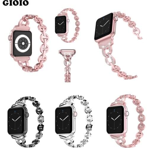 Stainless steel Strap for Apple watch 6 5 4 band 42mm 38mm iwatch 3 2band 44mm 40mm metal watch strap bracelet Watch Accessories