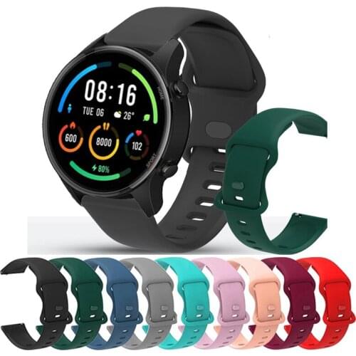 For Xiaomi Watch Color Strap 22mm Silicone Sport Replacement Watchband For Huawei Watch GT 2 Pro/2E/2 46mm/Honor Magic Bracelet