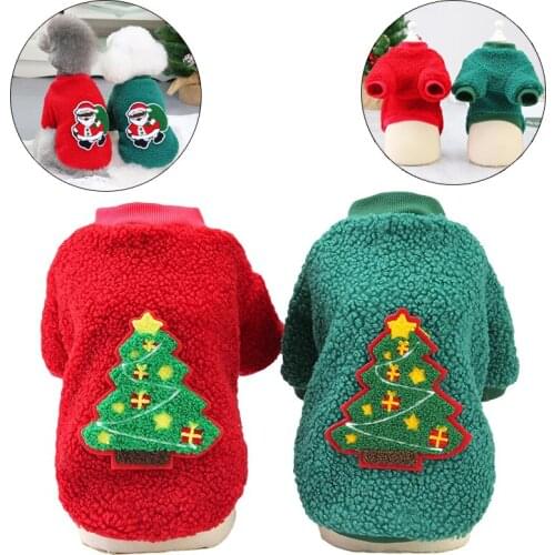 Christmas Dog Clothes Sweater Winter Puppy Sweatshirt Hoodie for Small Medium Dogs Chihuahua Shih Tzu Pet Cat Pullovers Costume