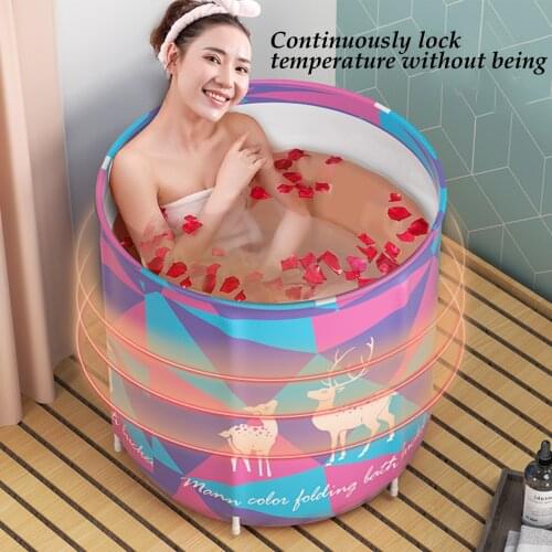 Folding Bathtub Foldable Adult Bath Bucket Baby Swimming Pool Insulation Home Bathroom SPA Sauna Bathtub 접는 욕조 Ванна Складная