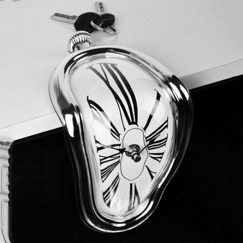 Modern Design Surrealist Salvador Dali Style Wall Clock Novel Surreal Melting Distorted Wall Clock Amazing Home Decoration