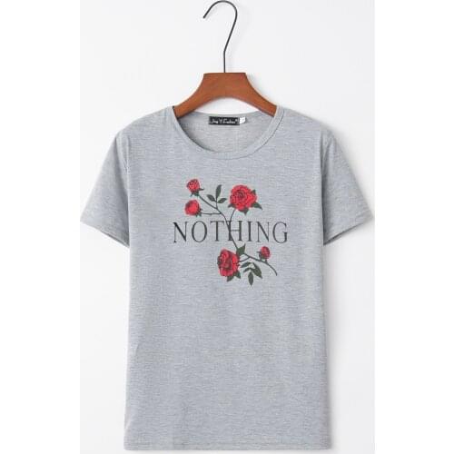 2021 Street Womens Dress Ins Net Red Same Rose Flower Nothing Letter Print t