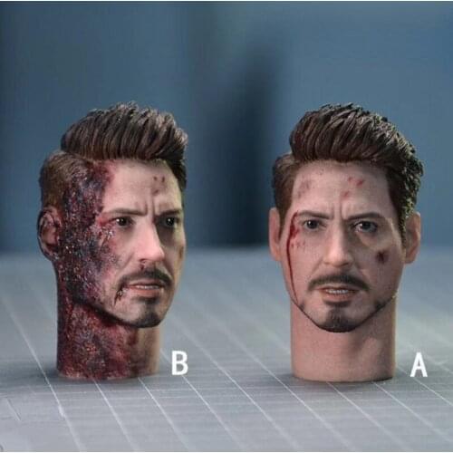 Top-005 1/6 Tony Head Battle Version for 12inch Action Figure DIY