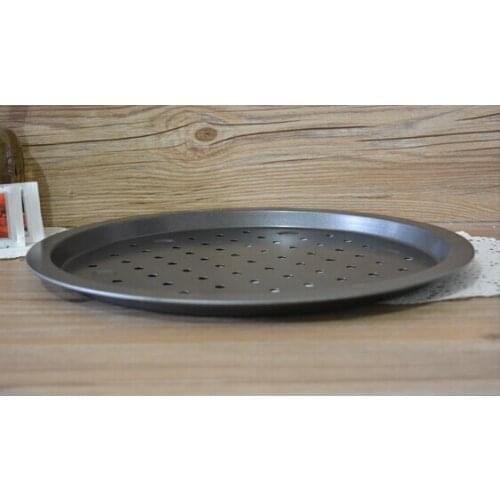 1PC 14" Pizza Oven Baking Punch Pan Round Dish Non Stick Cake Pie Tray Baking Mold Pizza Baking Mold Tray Kitchen Tools EJC 0508