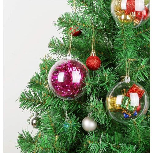 10pcs/lot Acrylic Transparent Hanging Balls Sphere Baubles For DIY Christmas Wedding Party Decoration Ornament