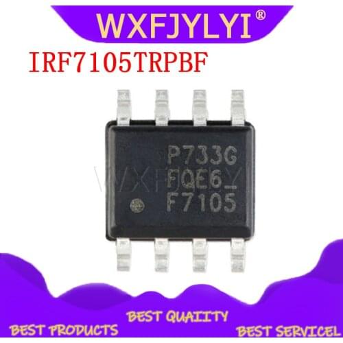 10pcs/lot IRF7105TRPBF SOP8 IRF7105TR SOP IRF7105 F7105 SMD