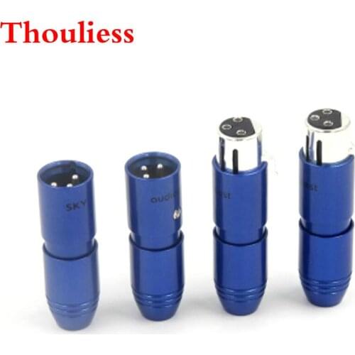 Thouliess 4Pair HIFI XLR 3pin Male and Female XLR Connectors Speaker Audio Interconnect Cable Socket Adapter XLR Plug Connector