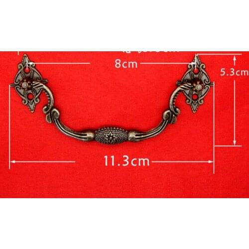 A01 zinc alloy antique eight star handle antique wooden box cabinet drawer handle special handle parts of European