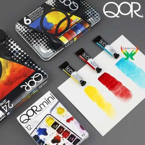 QoR Watercolor, Made by Golden Artist Paints, 24 Color Set of 5ml Tubes，Students supplies, art painting pigment, art students