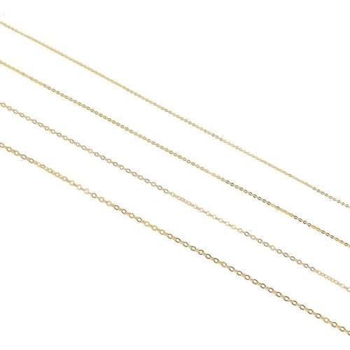 1/1.5/2mm 1Meter 18K Gold Plated 1m/lot Width Link Necklace Chain For Jewelry Making Findings Accessories Bracelet DIY Supplies
