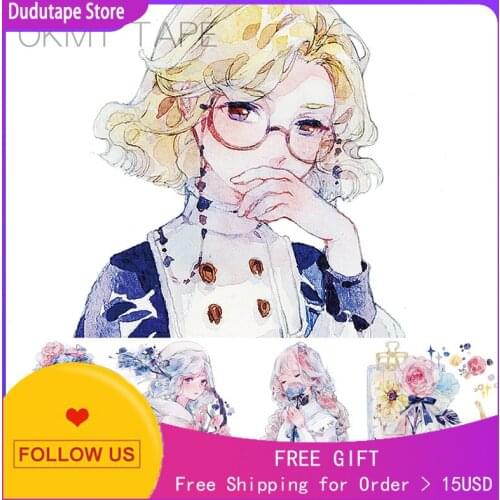 Washi Tape Red Figure Gold Pink Blue Decorative Sticker Special Oil