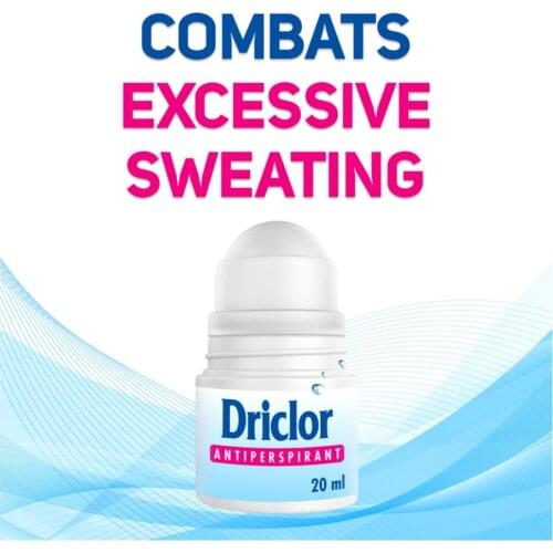 Driclor Roll-on 20 Ml Antiperspirant Deodorant | Clinical Strength Hyperhidrosis Treatment - Reduces Armpit Sweat