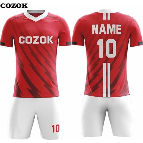 Custom Football Jerseys Full Sublimation Printing Soccer Jerseys Club Team Football Training Uniform Suit Soccer Uniform For Men