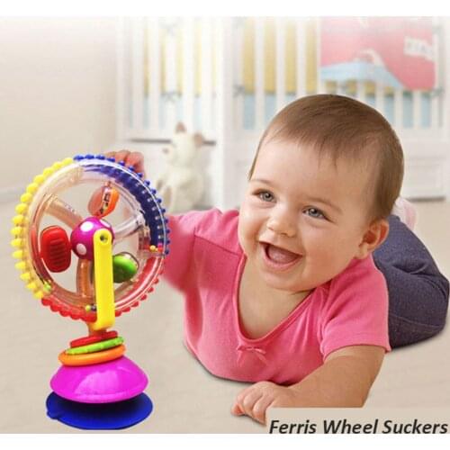 Toddlers Tricolor Ferris Wheel Suckers Baby Toy Musical Creative Intelligence Development Newborn Toy Puzzle for 0-12 Months