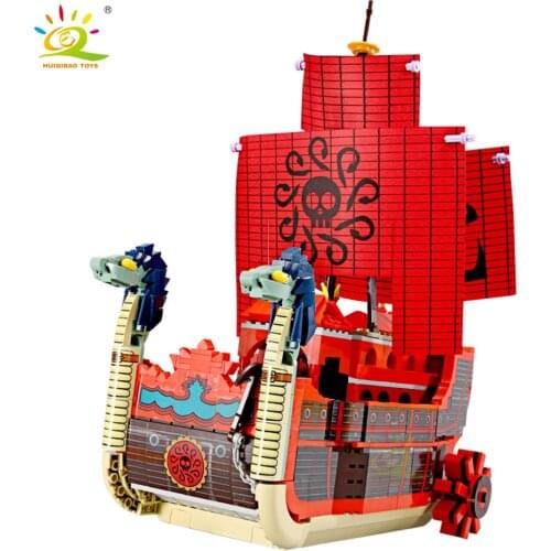 HUIQIBAO TOYS 432pcs One Pieces Boats Pirate Ships Model Bricks set Idea Luffy Figures Building Blocks Children Toys kids Gifts